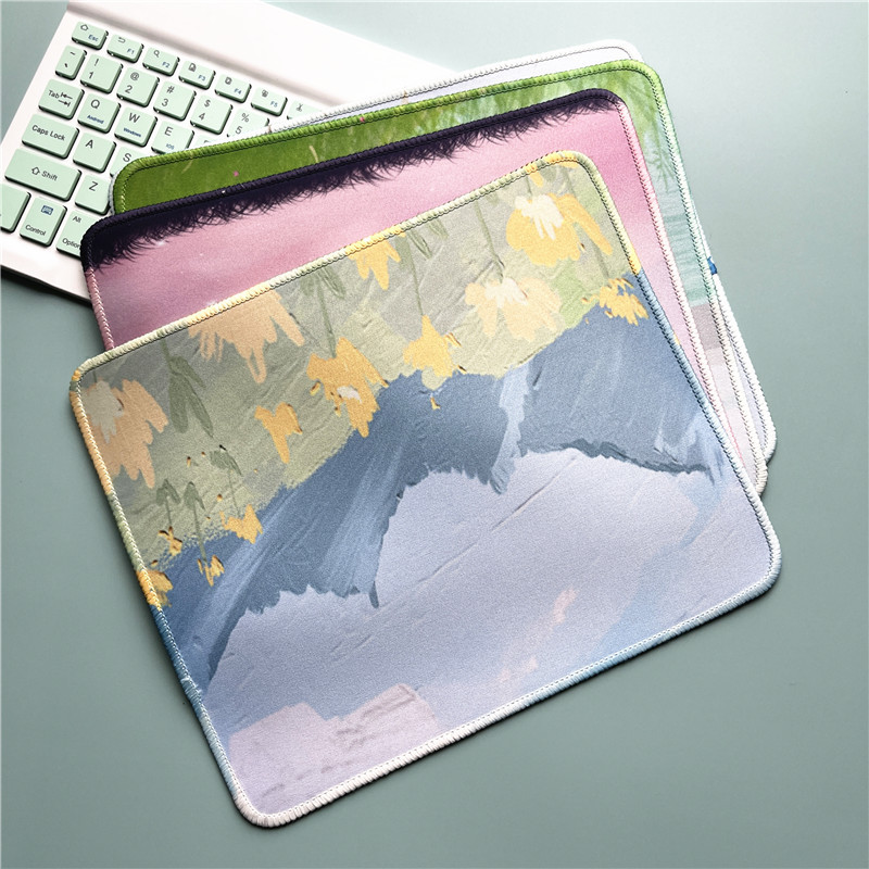 Mouse Pad Green Leaves Deskpad Mouse Mat Μικρή φρέσκια επιφάνεια κινουμένων σχεδίων Mausepad για το ποντίκι Premium αξεσουάρ γραφείου για γραφείο