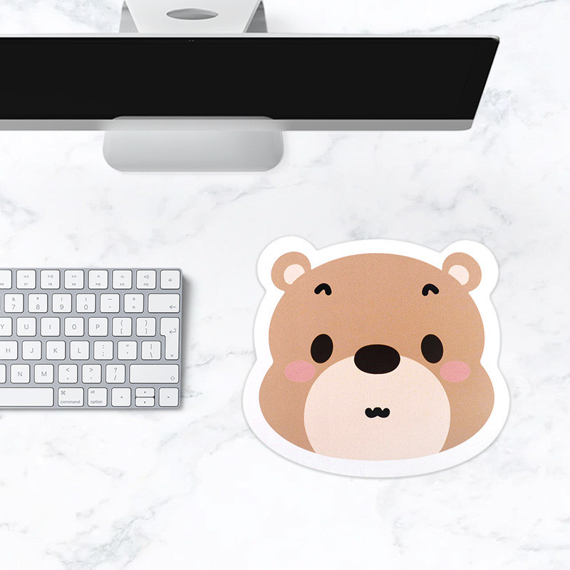 Hülye és aranyos kis medve egérpad aranyos verzió lány szív diák puha szőnyeg játékhoz. Aranyos macska medve csúszásmentes, gumis egérpad