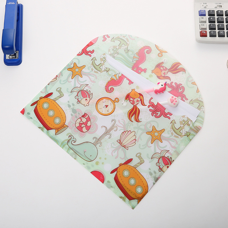 A4 Анимационни папки с морски риби, папки, държач, 32*23 см, копчета, папки, химикалки, чанта за съхранение на хартия, папки, органайзер за документи