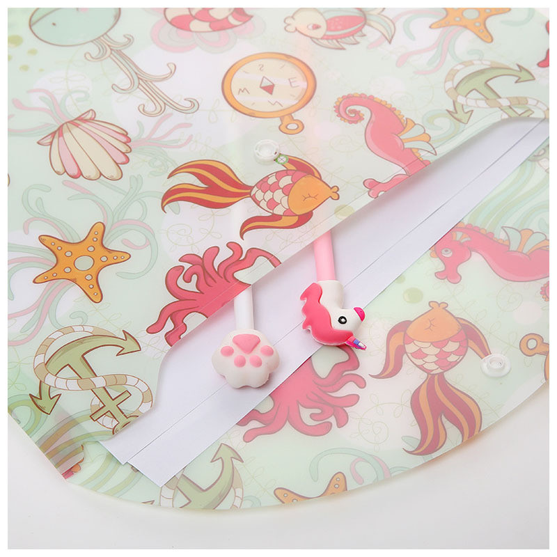 A4 Анимационни папки с морски риби, папки, държач, 32*23 см, копчета, папки, химикалки, чанта за съхранение на хартия, папки, органайзер за документи