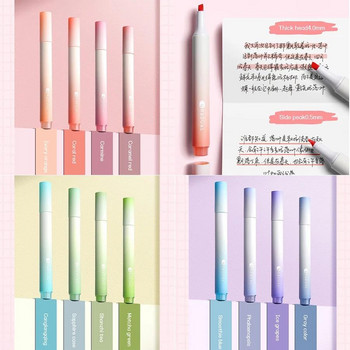 4 БР. Комплект цветни маркери Kawaii Ученически пособия Маркер Химикалки Сладки корейски канцеларски материали