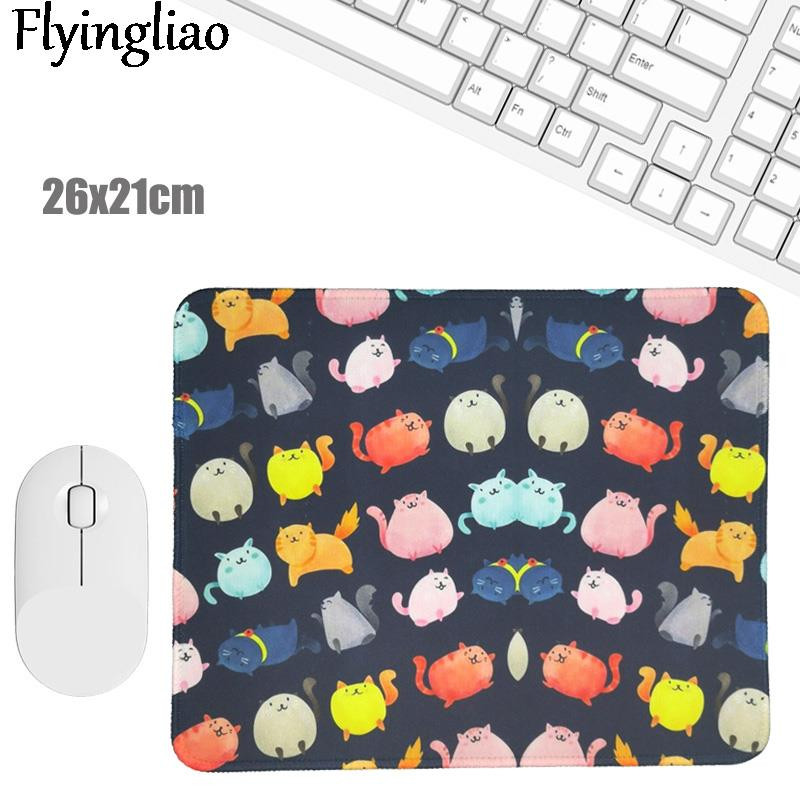 Cartoon Cats egérpad asztali pad laptop egéralátét irodai otthoni PC számítógép billentyűzet aranyos egérpad csúszásmentes gumi asztali szőnyeg