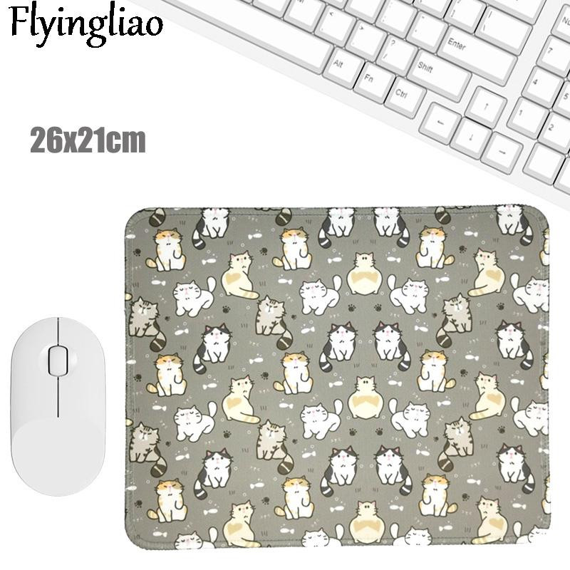 Cartoon Cats egérpad asztali pad laptop egéralátét irodai otthoni PC számítógép billentyűzet aranyos egérpad csúszásmentes gumi asztali szőnyeg