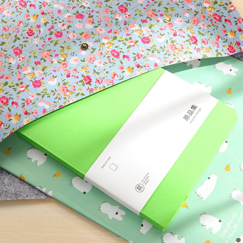 Vintage Dots Flower Face Series A4 dokumentumok Irattáska Irattartók Mappa Írószer irattár Gyártási mappák Irodai kiegészítők