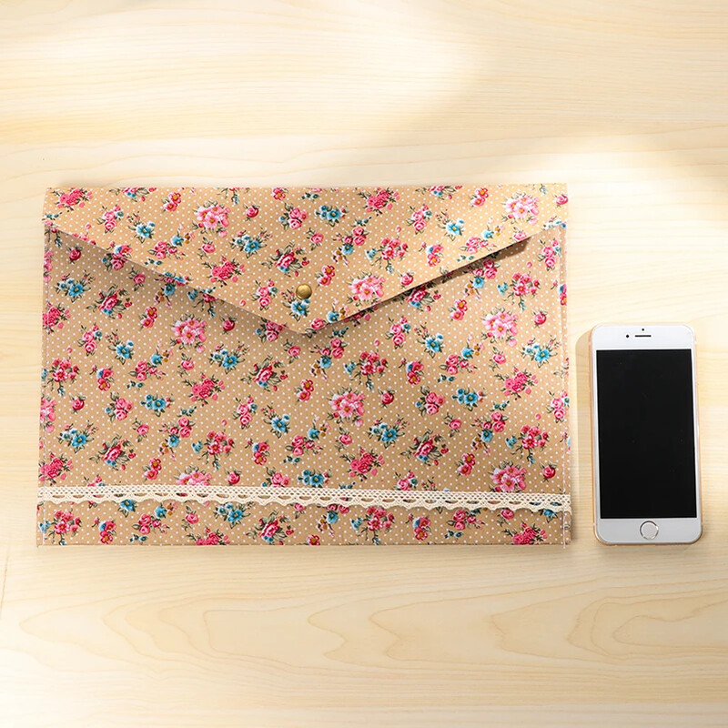 Vintage Dots Flower Face Series A4 dokumentumok Irattáska Irattartók Mappa Írószer irattár Gyártási mappák Irodai kiegészítők