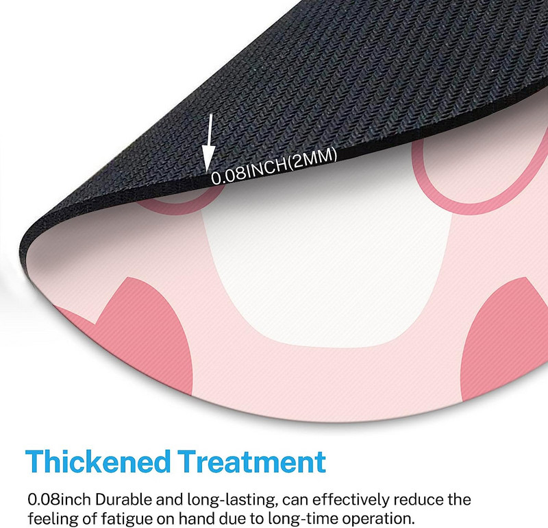 Στρογγυλό mousepad Pink Cute Pig Mouse Mat Μικρή αντιολισθητική βάση από καουτσούκ Στρογγυλό mousepad με σχέδια για σπίτι εργασίας και παιχνιδιών