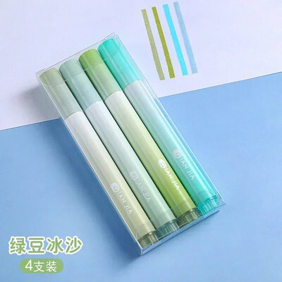 4 DB kiemelő toll ferde fejű színátmenetes színjelölő irodai írószer iskolai kellék íráshoz festéshez vonalrajzhoz