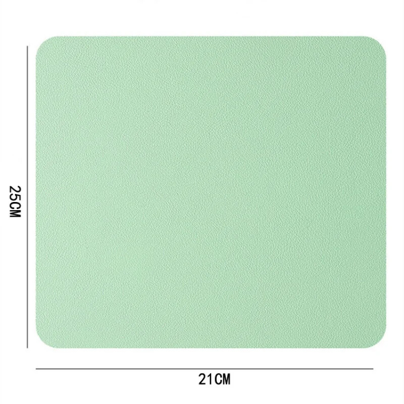 Απλό μονόχρωμο PU Δερμάτινο Ματ ποντικιού Αντιολισθητικό Αδιάβροχο 23*20cm Mouse Pad Σχολικά Είδη Αξεσουάρ γραφείου Σετ γραφείου
