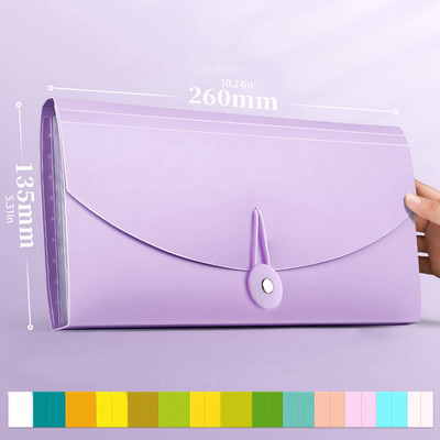 Többrétegű, 13 rácsos, kibővülő pénztárca irattartó mappa csat szervtáska nagy kapacitású iskolai iroda számla adattároló rendszerező tasak