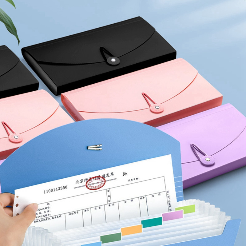 Többrétegű, 13 rácsos, kibővülő pénztárca irattartó mappa csat szervtáska nagy kapacitású iskolai iroda számla adattároló rendszerező tasak