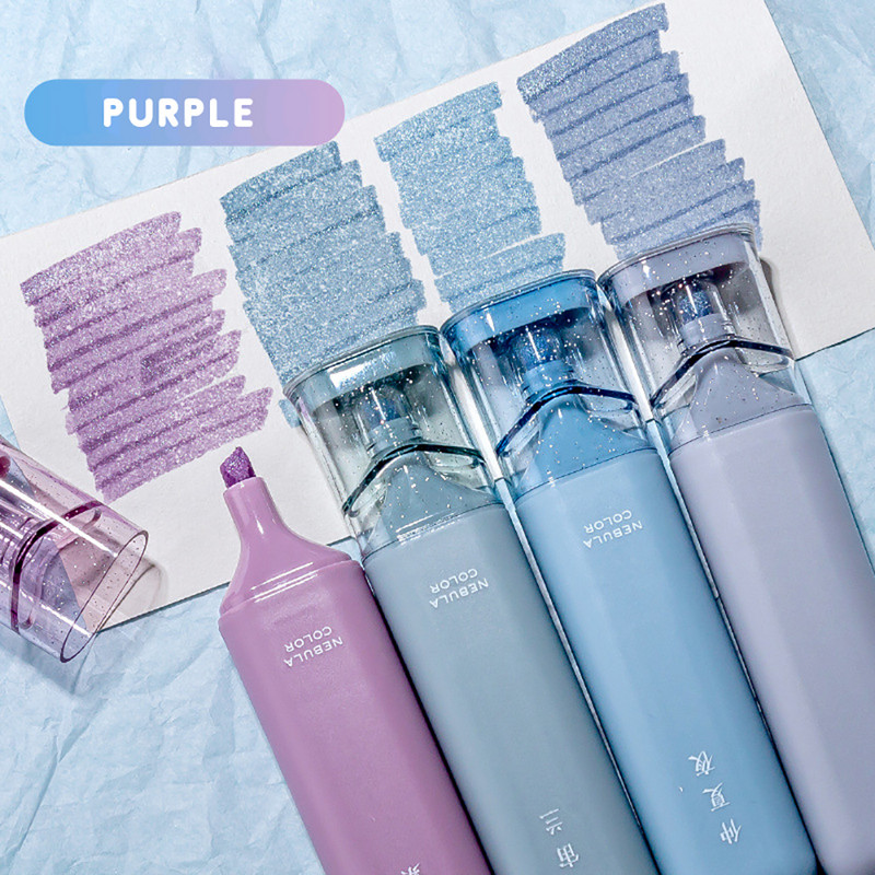 4 бр./компл. Цветен маркер Ученик, който си води бележки Рисуване Живопис Арт Маркер Химикалка Училищни офис консумативи Канцеларски материали