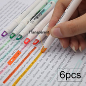6 db Kétfejű látható hegy kiemelők toll kettős hegyű jelölő kiemelő tanulói írószer irodai iskolai használatra