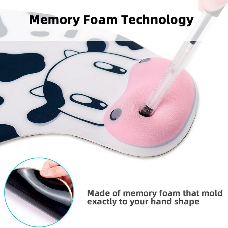 Mouse Pad με στήριγμα καρπού, εργονομικό στρώμα gel με Cartoon Cute σχέδιο, Άνετο μαξιλάρι καρπού για υπολογιστή, φορητό υπολογιστή