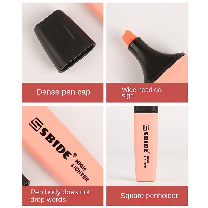 6 цвята Пастелни маркери Графити Живопис Флуоресцентна химикалка Училищни офис консумативи Канцеларски материали Маркер Химикалка Подарък за ученик