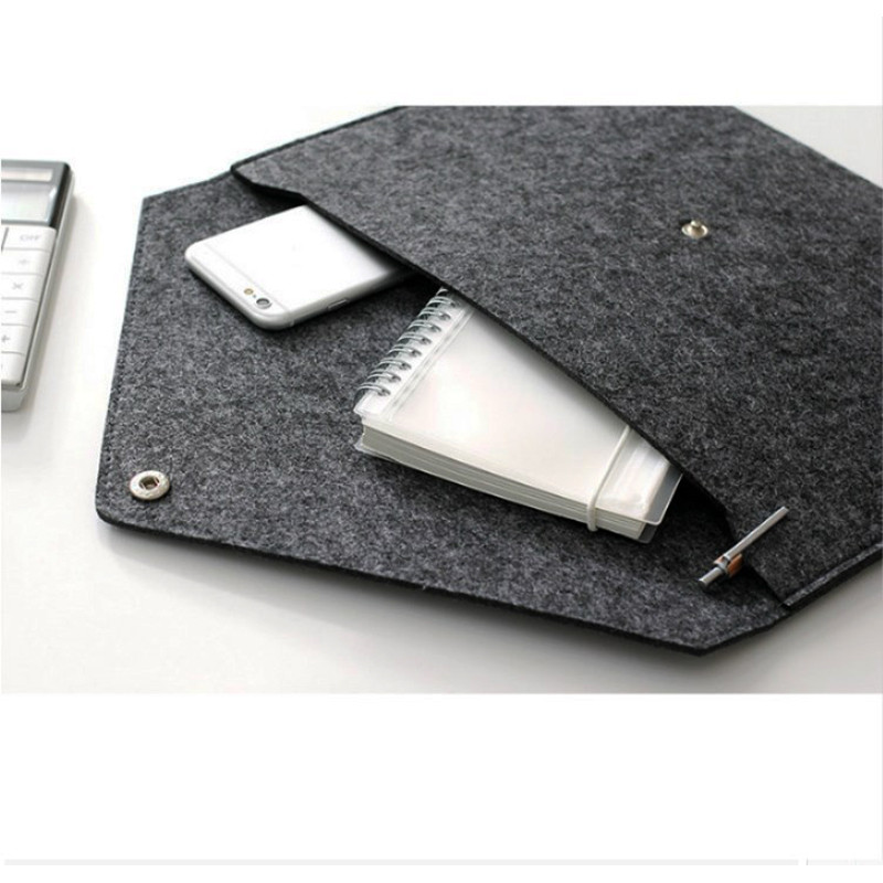 A4-es filc irattáska Egyszerű pattintható gombos irattartó táska Irodai kellékek információs irattáska üzleti mappa nagy kapacitású