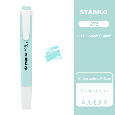 Γερμανία Stabilo Highlighter 275 Macaron έγχρωμα μαρκαδόροι Σημειώσεις μαθητών Ασφαλή μη τοξικά, φιλικά προς το περιβάλλον σχολικά είδη γραφικής ύλης