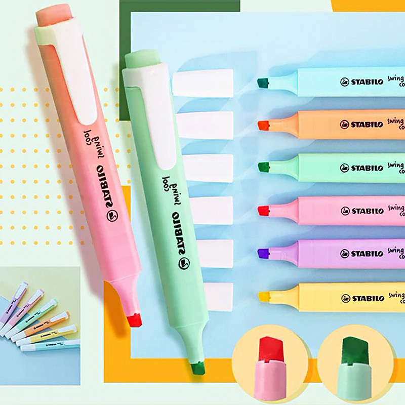 Γερμανία Stabilo Highlighter 275 Macaron έγχρωμα μαρκαδόροι Σημειώσεις μαθητών Ασφαλή μη τοξικά, φιλικά προς το περιβάλλον σχολικά είδη γραφικής ύλης