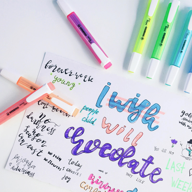 Γερμανία Stabilo Highlighter 275 Macaron έγχρωμα μαρκαδόροι Σημειώσεις μαθητών Ασφαλή μη τοξικά, φιλικά προς το περιβάλλον σχολικά είδη γραφικής ύλης