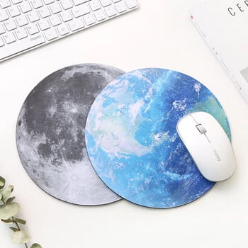 Kawaii Round Celestial Mouse Pad Мека подложка за игра Компютърна шапка Подложки за бюро Неплъзгаща се Rubbe PC Водоустойчива офисна подложка за мишка 22 см