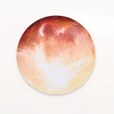 Kawaii Στρογγυλό Celestial Mouse Pad Μαλακό χαλάκι για παιχνίδι Καπάκι γραφείου Υπολογιστή Αντιολισθητικά μαξιλαράκια ποντικιού PC αδιάβροχο 22cm
