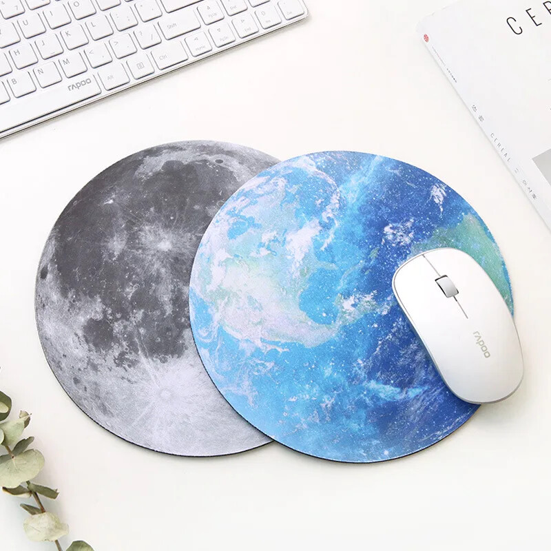 Kawaii Στρογγυλό Celestial Mouse Pad Μαλακό χαλάκι για παιχνίδι Καπάκι γραφείου Υπολογιστή Αντιολισθητικά μαξιλαράκια ποντικιού PC αδιάβροχο 22cm