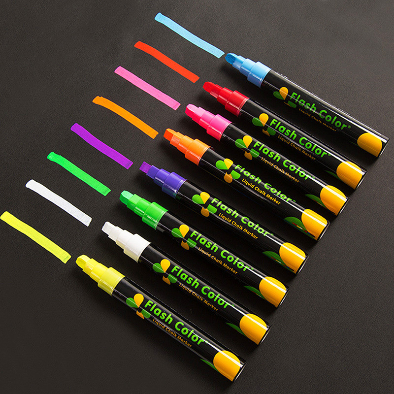 Φθορίζον μαρκαδόρο Liquid Chalk Erasable Highlighter, για Λευκό πίνακα, Διαφημιστικός πίνακας κιμωλίας LED για γκράφιτι