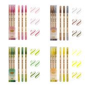 3 db Retro színű kalligráfia ecsettoll készlet Barkácsolás Scrapbooking Crafts Puha hegy Kétoldalas Fine Liner Art betűkkel Rajzjelzők