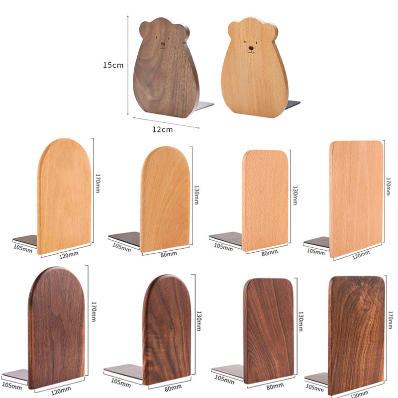 Nature Wooden Bookends Επιτραπέζιο ράφι Γραφείο Αξεσουάρ γραφείου για το σπίτι Αξεσουάρ Βιβλιοθήκη Βιβλιοθήκη Ξύλινα άκρα βιβλίων