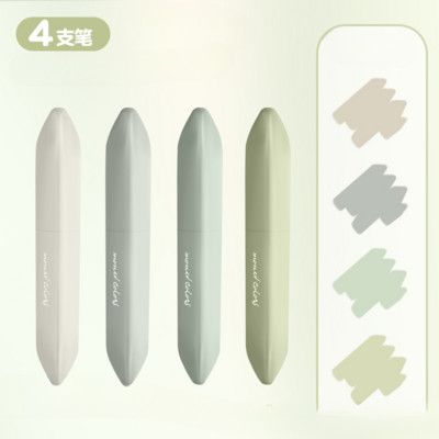 4db pasztell kiemelő készlet jelölő toll ajakrúzs design puha ecset hegy rajzoláshoz festéshez Irodai bélés Iskolai kellékek Kawaii