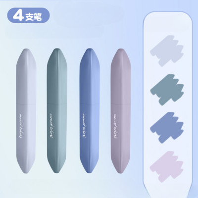 4db pasztell kiemelő készlet jelölő toll ajakrúzs design puha ecset hegy rajzoláshoz festéshez Irodai bélés Iskolai kellékek Kawaii