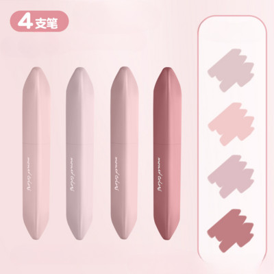 4db pasztell kiemelő készlet jelölő toll ajakrúzs design puha ecset hegy rajzoláshoz festéshez Irodai bélés Iskolai kellékek Kawaii