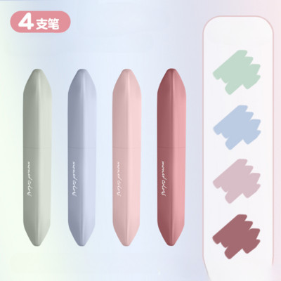 4db pasztell kiemelő készlet jelölő toll ajakrúzs design puha ecset hegy rajzoláshoz festéshez Irodai bélés Iskolai kellékek Kawaii