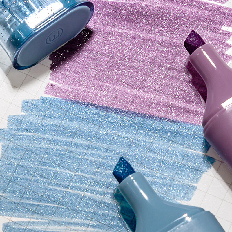 4 Color/Set Glitter Highlighter Pen Fine Flash Markers Painting Maker for Scrapbook Diary Journal Student Kids Stationery Gifts