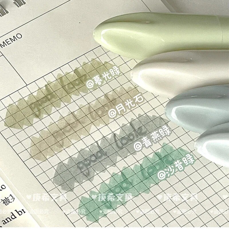 4db pasztell kiemelő készlet jelölő toll ajakrúzs design puha ecset hegy rajzoláshoz festéshez Irodai bélés Iskolai kellékek Kawaii