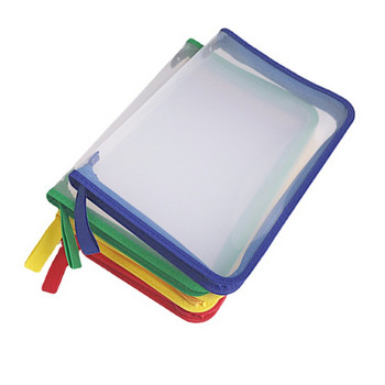 A5 A4 Чанта за файлове с цип PVC PP Блестящ прозрачен органайзер за съхранение Чанта Калъф за папки за файлове Чанти Държач за канцеларски материали