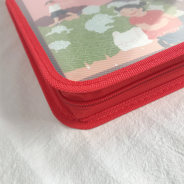 A5 A4-es cipzáras irattáska PVC PP csillogó átlátszó tároló rendszerező táska irattartó mappa tok táskák írószer tartó