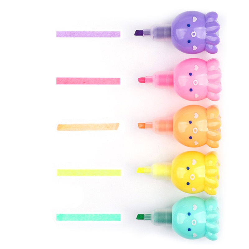 Színes polip kiemelők hegyjelölő tollak pasztell színek gyerekeknek babáknak gyerekek karácsonyi születésnapi kreatív ajándékok H8WD