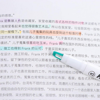 Химикалки за хайлайтър с двоен връх Цветни маркери Средна линия Пастелни хайлайтери Комплект канцеларски материали от 6 видими
