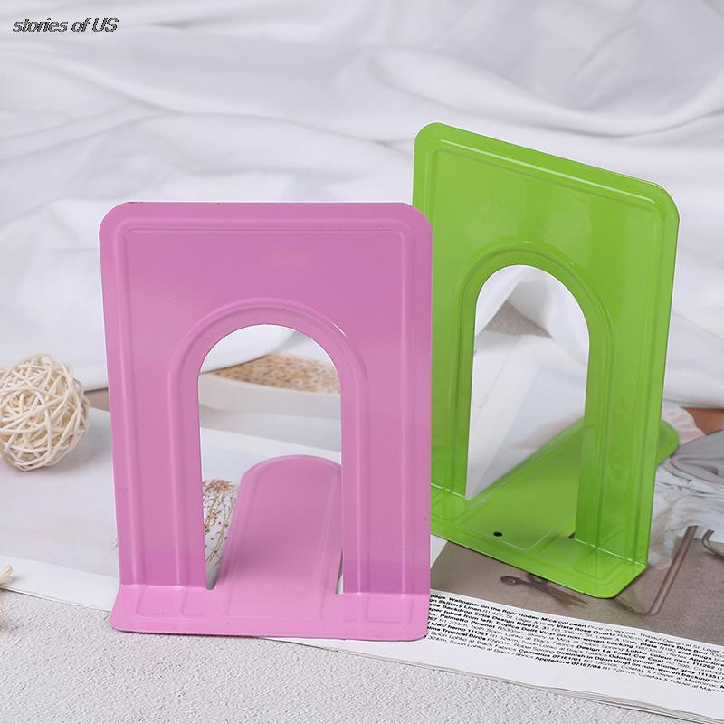 2db Színes, nagy teherbírású fém könyvvégek, levélstílusú, irodai írószerek