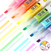 6 τμχ/Παρτίδα Υλικό γραφείου Σχολικά είδη Invisible Pen Candy Gel Highlighter στυλό Lumina Paint Marker Crayon Stationery Zakka