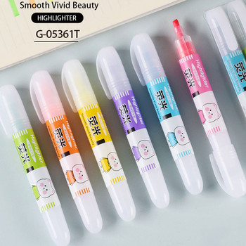 6 τμχ/Παρτίδα Υλικό γραφείου Σχολικά είδη Invisible Pen Candy Gel Highlighter στυλό Lumina Paint Marker Crayon Stationery Zakka
