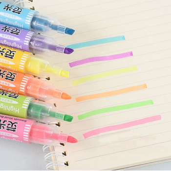 6 τμχ/Παρτίδα Υλικό γραφείου Σχολικά είδη Invisible Pen Candy Gel Highlighter στυλό Lumina Paint Marker Crayon Stationery Zakka