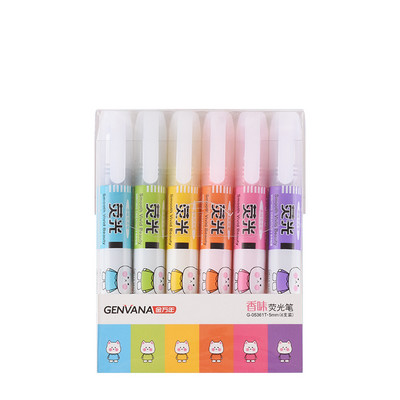 6 τμχ/Παρτίδα Υλικό γραφείου Σχολικά είδη Invisible Pen Candy Gel Highlighter στυλό Lumina Paint Marker Crayon Stationery Zakka
