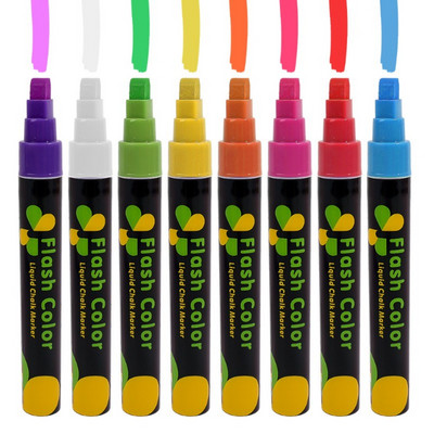 Värviline Highlighter Vedel kriit Kustutav LED Highlighter Fluorestseeruv Marker Graffiti joonistuspliiats tahvli klaasakna jaoks