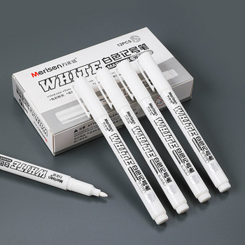 2/3/5 τμχ Λευκοί μαρκαδόροι 2,0 χιλιοστά λιπαρό αδιάβροχο λευκό στυλό τζελ DIY Graffiti Sketching Markers Stationery Wrting School Supplies
