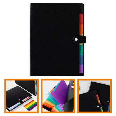 A4 aplankas mažas failas Piniginės kvito aplankas Akordeonas 7 sluoksnių 13 sluoksnių failų dėklas, atsparus vandeniui su lipniomis rodyklėmis