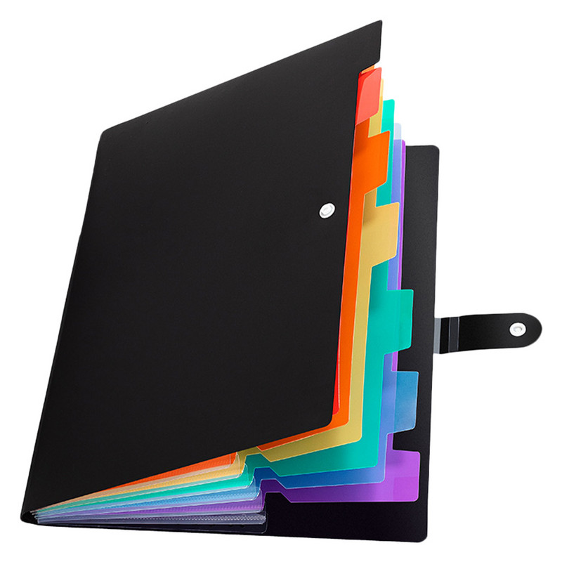 A4 aplankas mažas failas Piniginės kvito aplankas Akordeonas 7 sluoksnių 13 sluoksnių failų dėklas, atsparus vandeniui su lipniomis rodyklėmis