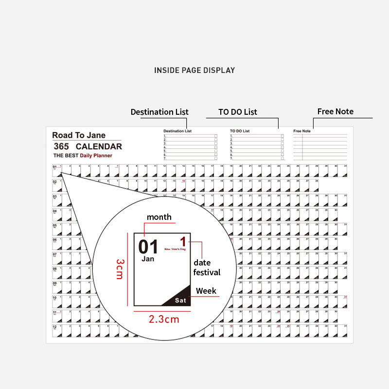 Ημερολόγιο έτους 2024 Καθημερινά Εβδομαδιαία Μηνιαία Προγραμματισμός Ημερολόγιο Λίστα υποχρεώσεων Γραφική ύλη Σχολικά προμήθειες γραφείου σπιτιού