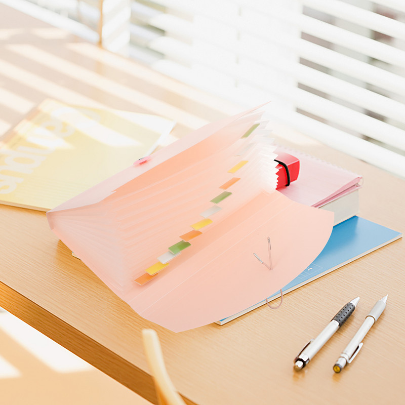 Папка Чанта за органи B6 Акордеон Държач за банкноти Органайзер Пластмасов купон Карти Чантичка с джобове Разписки Офис