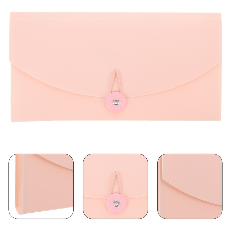 Папка Чанта за органи B6 Акордеон Държач за банкноти Органайзер Пластмасов купон Карти Чантичка с джобове Разписки Офис